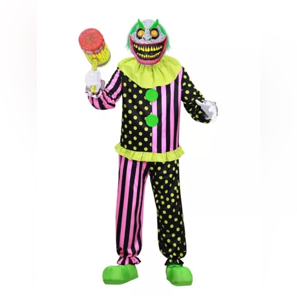 Spirit Pink and Black Jester Costume for Halloween - Picture 1 of 3